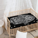 Black And White Hamsa Print Baby Crib Sheet