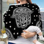 Black And White Hamsa Print Baby Seat Cover