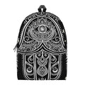 Black And White Hamsa Print School Backpack