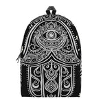 Black And White Hamsa Print Backpack