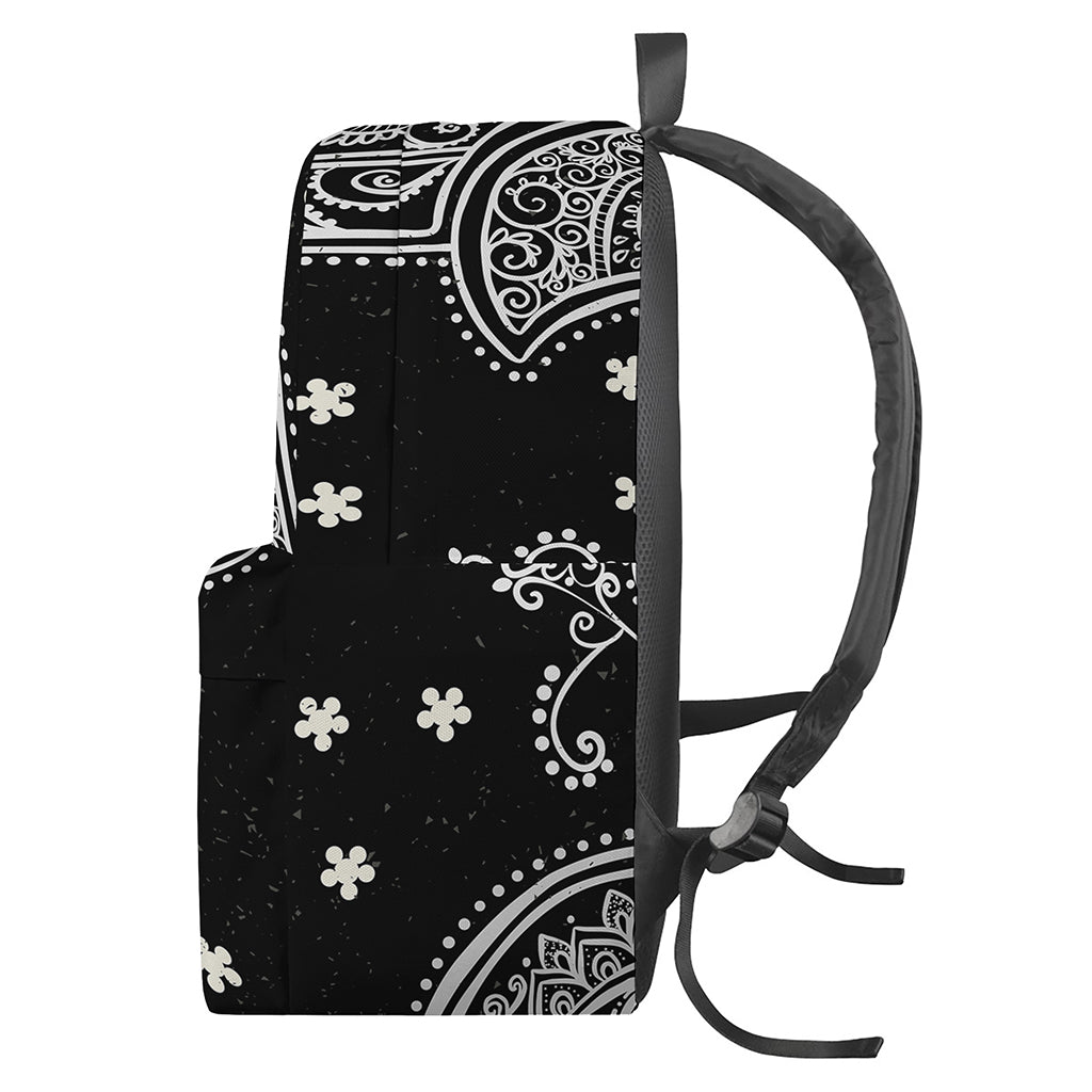 Black And White Hamsa Print Backpack