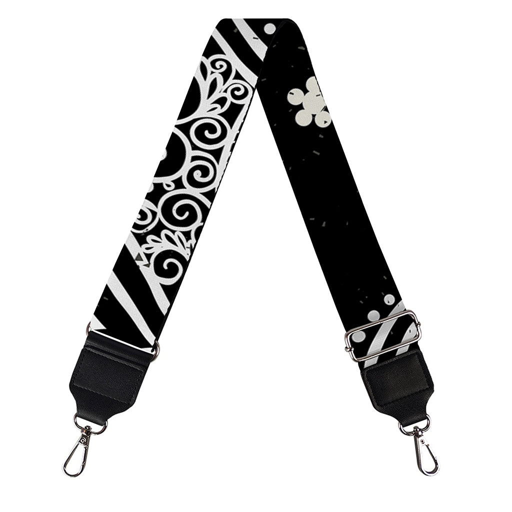 Black And White Hamsa Print Bag Strap