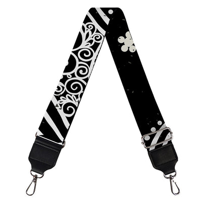 Black And White Hamsa Print Bag Strap