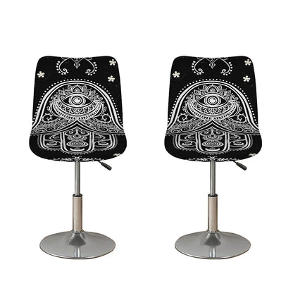 Black And White Hamsa Print Bar Stool Covers
