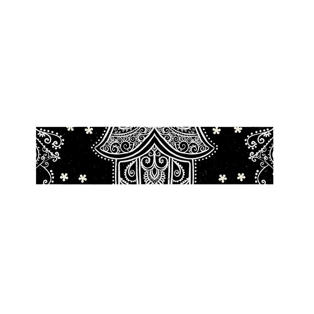 Black And White Hamsa Print Bed Runner