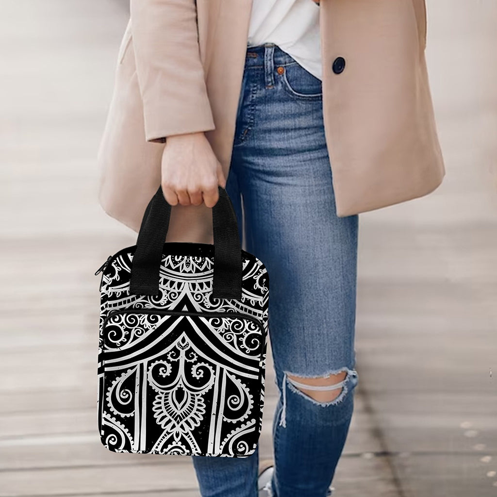 Black And White Hamsa Print Bible Tote Bag