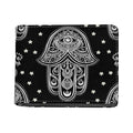 Black And White Hamsa Print Bifold Wallet