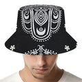 Black And White Hamsa Print Bucket Hat