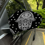 Black And White Hamsa Print Car Side Mirror Covers