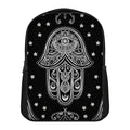 Black And White Hamsa Print Casual Backpack