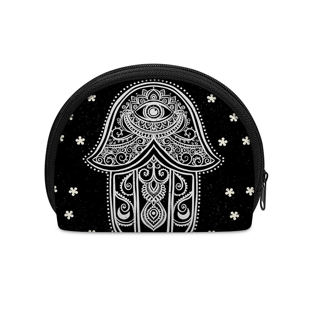 Black And White Hamsa Print Coin Purse