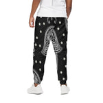 Black And White Hamsa Print Cotton Pants