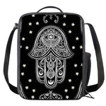 Black And White Hamsa Print Crossbody Lunch Bag