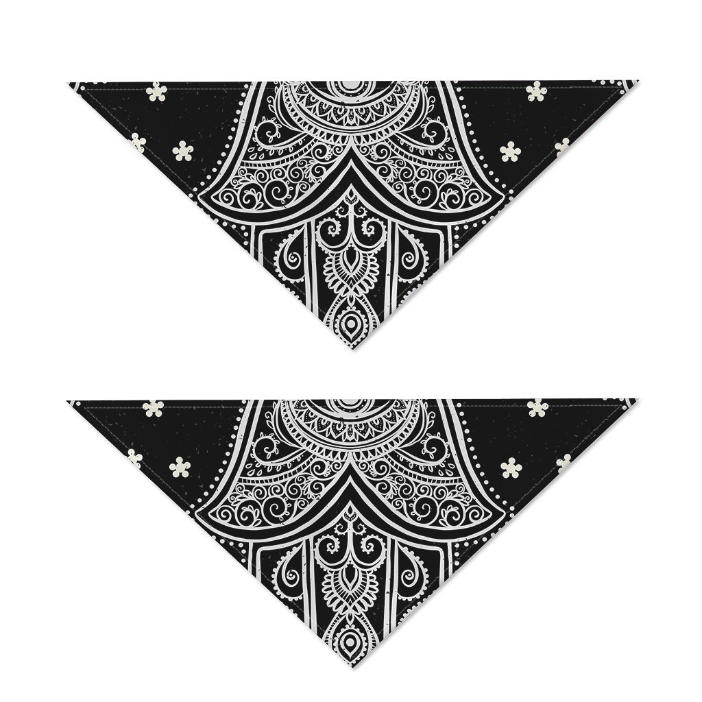 Black And White Hamsa Print Dog Bandana