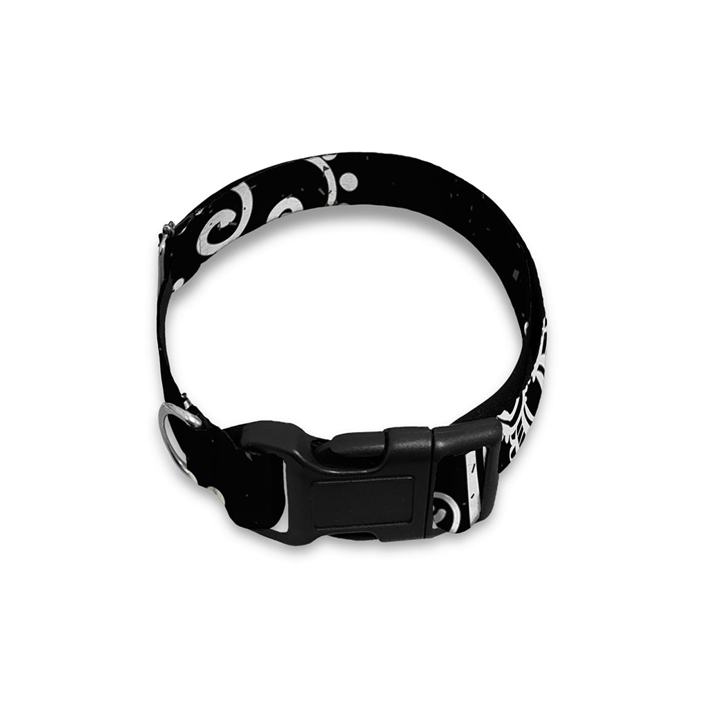 Black And White Hamsa Print Dog Collar