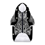 Black And White Hamsa Print Dog Zip Up Hoodie