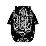 Black And White Hamsa Print Dog Zip Up Hoodie