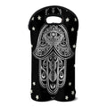 Black And White Hamsa Print Double Neoprene Wine Tote