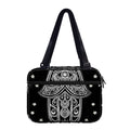 Black And White Hamsa Print Double Strap Bible Bag