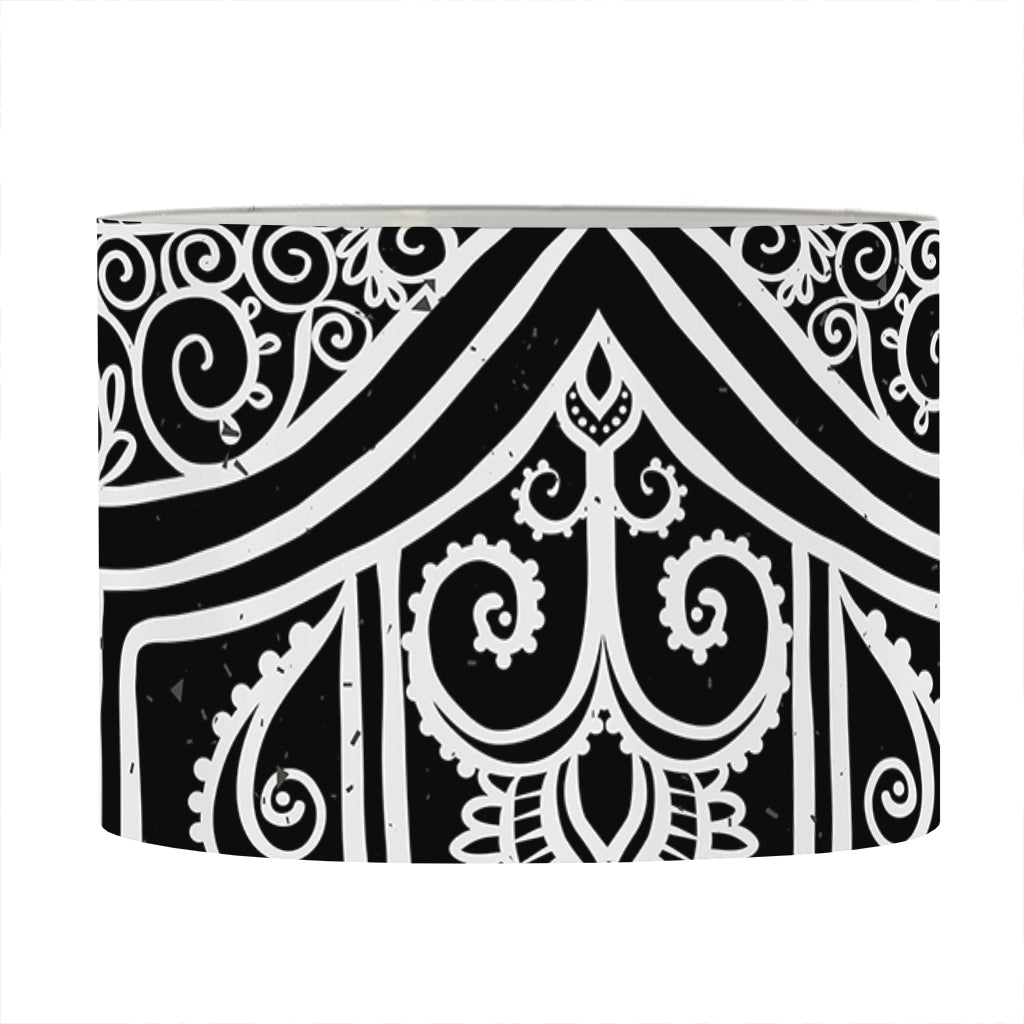 Black And White Hamsa Print Drum Lamp Shade