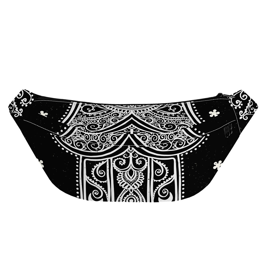Black And White Hamsa Print Fanny Pack