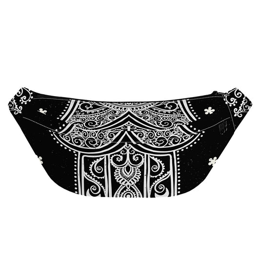 Black And White Hamsa Print Fanny Pack