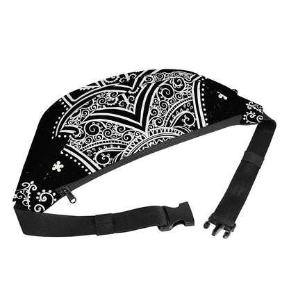 Black And White Hamsa Print Fanny Pack