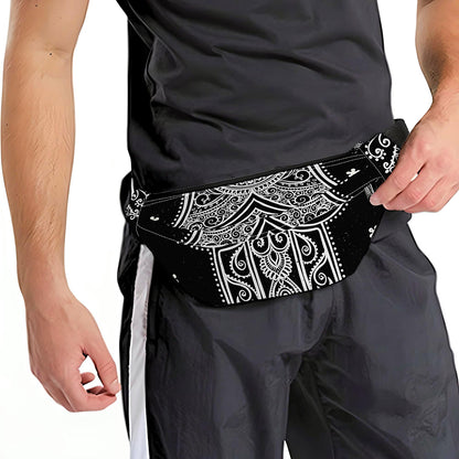 Black And White Hamsa Print Fanny Pack