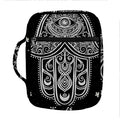 Black And White Hamsa Print Front Pocket Bible Bag