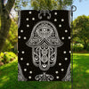 Black And White Hamsa Print Garden Flag