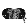 Black And White Hamsa Print Glasses Case