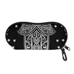Black And White Hamsa Print Glasses Case