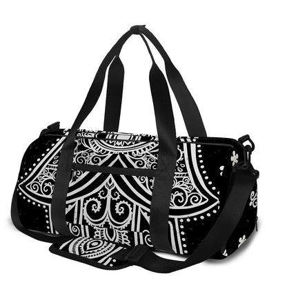 Black And White Hamsa Print Gym Bag