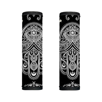 Black And White Hamsa Print Handle Covers