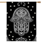 Black And White Hamsa Print House Flag