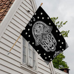 Black And White Hamsa Print House Flag