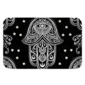 Black And White Hamsa Print Indoor Door Mat