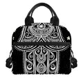 Black And White Hamsa Print Insulated Lunch Bag