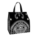 Black And White Hamsa Print Insulated Lunch Tote