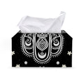 Black And White Hamsa Print Leather Tissue Box Cover