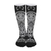 Black And White Hamsa Print Long Socks