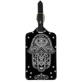 Black And White Hamsa Print Luggage Tag