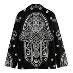 Black And White Hamsa Print Men's Blazer