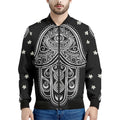 Black And White Hamsa Print Men's Bomber Jacket