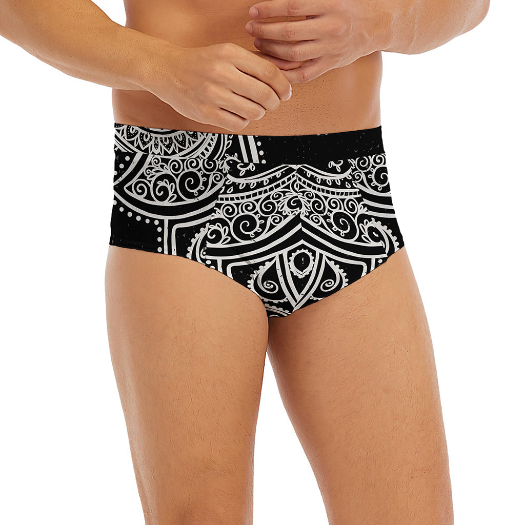 Black And White Hamsa Print Men's Briefs