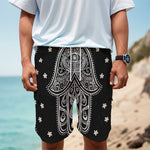 Black And White Hamsa Print Men's Cargo Shorts