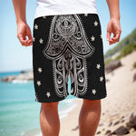 Black And White Hamsa Print Men's Cargo Shorts