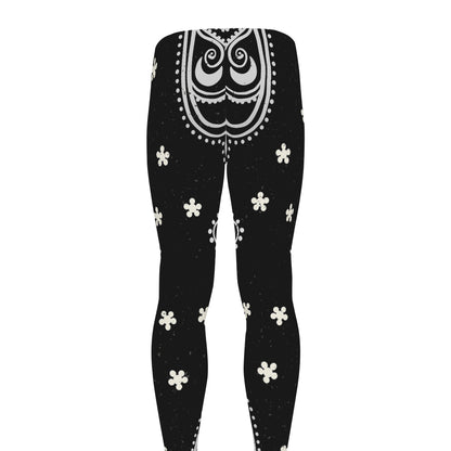Black And White Hamsa Print Men's leggings