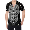 Black And White Hamsa Print Men's Shirt