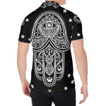 Black And White Hamsa Print Men's Shirt